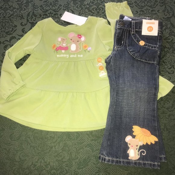Gymboree Other - NWT gymboree 2t sunflower smiles top jeans outfit